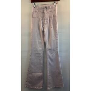 Free People We The Free Jayde High Rise Flare Jeans Lilac Pink Size 25 Corset